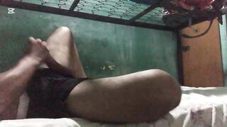 Young Latino Amateur Masturbates Hard To Impress His Friends