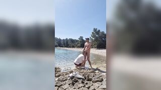 Hiker Catches a Guy Getting Naked on a Beach and He Gets His Ass Fucked by Him