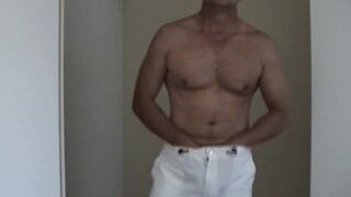 I Strip, Pose, Show off My Hot Ass and Then Jerk off My Big Cock.