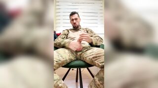HOT MILITARY JERKING OFF HIS COCK WITH POCKET PUSSY CUMING LIKE CRAZY