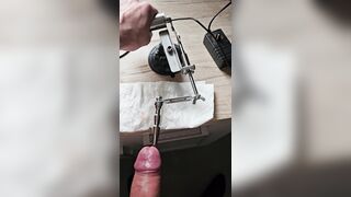 extreme cocksounding and urethra stretch with machine Part 3