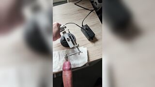 extreme cocksounding and urethra stretch with machine Part 3