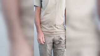 CD teases after a hard day at work on the building site