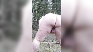 Outdoors Fatty Ass Closeup Balls Hanging