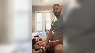 Morning wood play all day and milked my piece of man meat