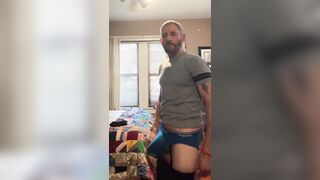 Morning wood play all day and milked my piece of man meat