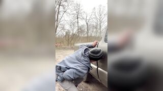 Piss on dildo then suck dildo