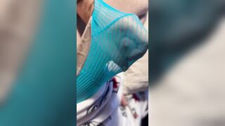 BWC in sheer underwear stroking and cumming 