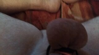 Dad Lies Down and Plays with His Small Cock He Likes to Play with It.