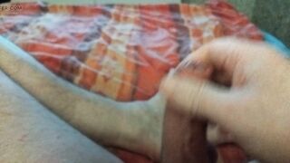 Dad Lies Down and Plays with His Small Cock He Likes to Play with It.