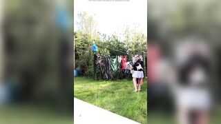 In attire with a schoolgirl dress to gather laundry and for an evening out. - 7 image