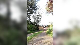 In an outfit with a short brown skirt for an evening out