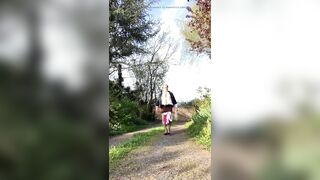 In an outfit with a short brown skirt for an evening out