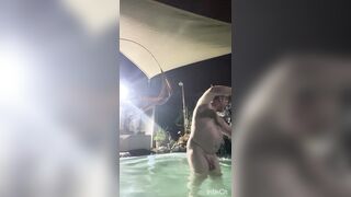 Cleaning the pool naked with cute winky and sexy ass - 3 image