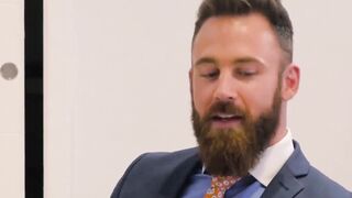 Executives enjoy sloppy blowjob before a rough analfucking