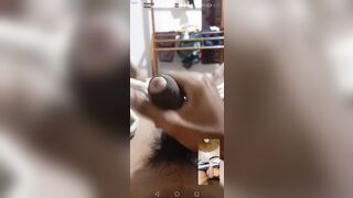 Gay friends wanking via cam