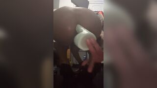 LOVERBOYS FIRST SOLO VIDEO RIDING HUGE DILDO