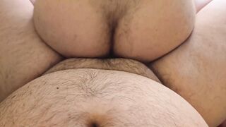 Fat Hairy Bear Fills My Ass with Cum and Keeps Fucking Me