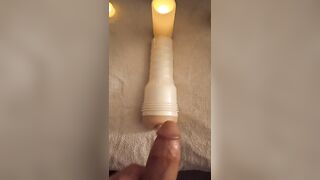 Fleshlight masturbation by the candlelight - 4 image