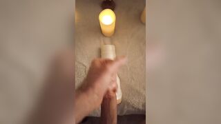 Fleshlight masturbation by the candlelight