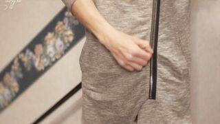 Arab Kuwaiti Exhibitionist Jerking off Big White Cock - 1 image