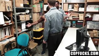 Shoplifter Twink Barebacked By Security Officer