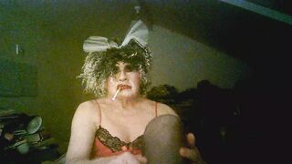 Sarah, the insatiable slut, eagerly awaits your cock