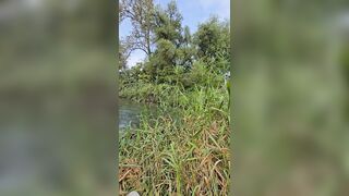 Horny babe goes wild in public, cruising for some outdoor fun