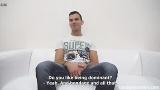 Czech hunk Dalibor gets a wild ride in his first casting ever!