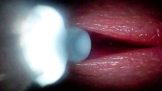 Intense endoscopic footage of sperm being pumped through the shaft of a man