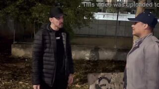 Watch as a hooded man surprises and makes his friends' night more than just ordinary with a wild threesome - 3 image