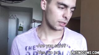 Young Latino boy agrees to fuck film director's wife for cash