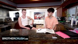 Curious Twinks Measure each other's bodies in a kinky taboo contest