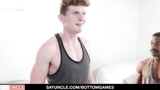 Muscle gay Threesome: Try Not To Cum Challenge