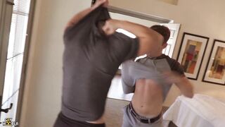 Blonde bombshell Leonardo DiCaprio takes on a massive black rod