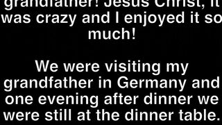 Exhibitionist gay couple in front of real grandpa (old young)