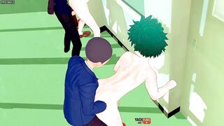 My Hero Academia Yaoi - Orgy in UA Deku, Bakugou, Todoroki and Kaminari Fucked by classmates - Anime Manga Asian Japanese Gay Porn
