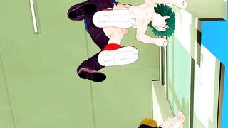 My Hero Academia Yaoi - Orgy in UA Deku, Bakugou, Todoroki and Kaminari Fucked by classmates - Anime Manga Asian Japanese Gay Porn