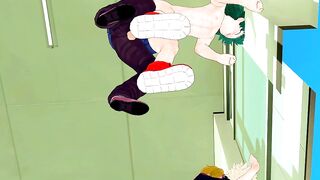 My Hero Academia Yaoi - Orgy in UA Deku, Bakugou, Todoroki and Kaminari Fucked by classmates - Anime Manga Asian Japanese Gay Porn