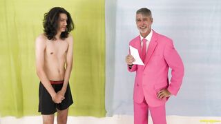 Game show loser stripping embarassment