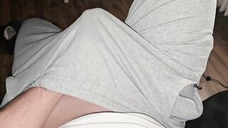 PhantomGentX Post Gym Jerk Off with White Socks! Muscular Master Talks Stinky Socks & Cums Big Cock