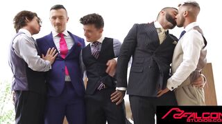 GAY ORGY - Upside-Down Cum on Wrecked Holes