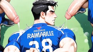 Fez o time perder o jogo de futebol e teve que dar a bunda para os jogadores (gerado por ia) - 10 image