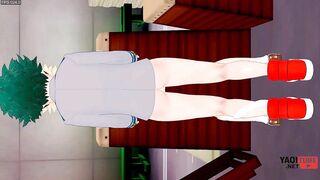 Boku No Hero Yaoi - Deku Fucks Bakugou in Gym Warehouse - Japanese Manga Anime gay porn