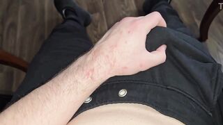 Morning Pyjama Cum by PhantomGentX! He Wakes Up Horny, Sits in Boss Chair & Shoots his Load - Solo Masturbation