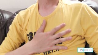 Skinny Blonde Leon N Jerks Off His Hard Dick And Cumshots!