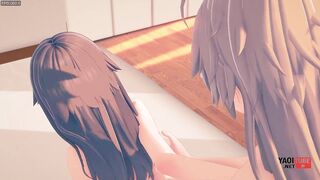 Yaoi - 2 Femboys anal sex in doggy style - Anime Manga Asian Japanese Gay Porn