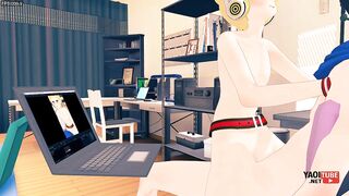 Vocaloid Yaoi - Kaito fucks Len while streaming - Manga Anime Asian Japanese Gay Game Porn