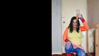 sissy gay crossdresser will not stop swallowing his till you feed him yours and on cam for the world to see