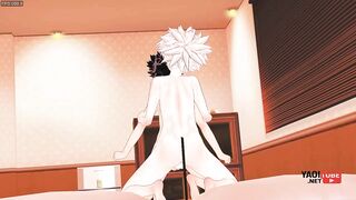 Hunter x Hunter Yaoi - Killua Fucks Gon and cums inside him - Asian Japanese Manga anime Gay Porn